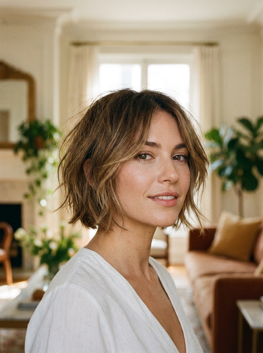 Kurzer Shag Bob als Kurzhaarfrisuren Inspiration 2026